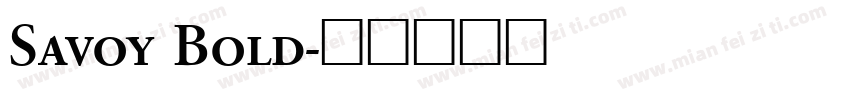 Savoy Bold字体转换